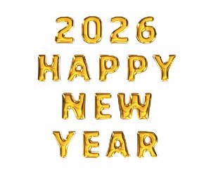 Happy New Year 2026 3D model