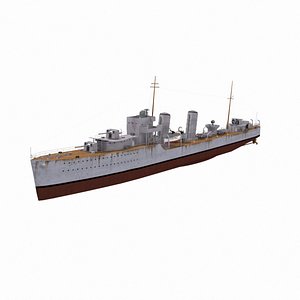 3D HMS acasta destroyer model