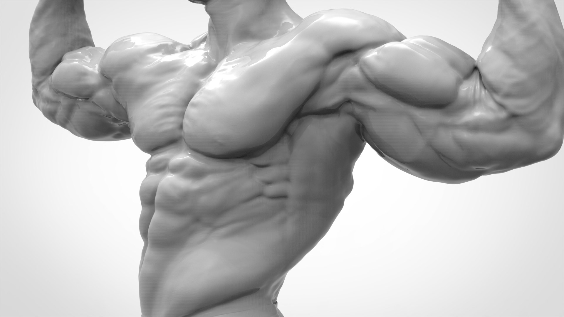 Bodybuilder Pose - Anatomy 3D Model - TurboSquid 2184933