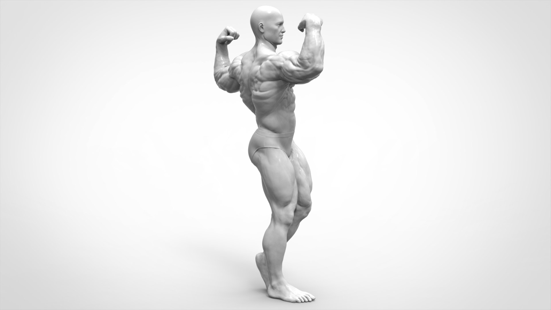 Bodybuilder Pose - Anatomy 3D Model - TurboSquid 2184933