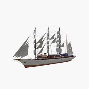 3d sea cloud cruise ship model