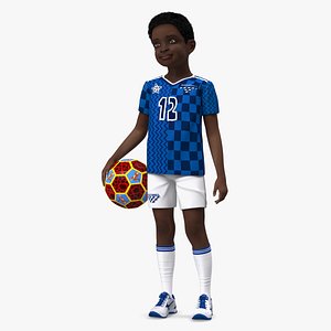 Black Child Boy Holding Ball model