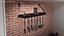Rejilla para ollas de montaje en pared para cocina con utensilios de cocina
