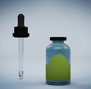 3D dropper bottle model