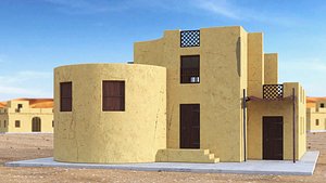 Arab House with Cylindrical Extension