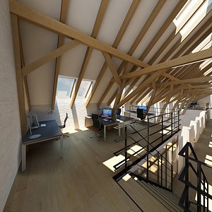 3ds loft office interior