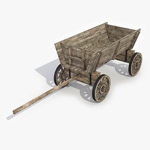 3D Old Cart 10 model