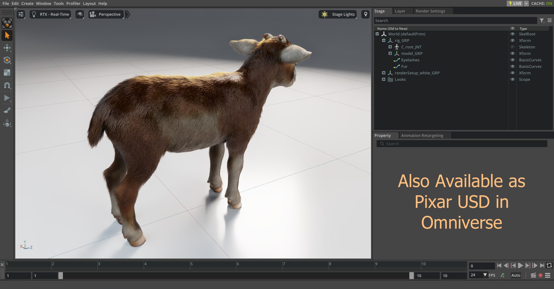 Goat Kid Rigged Animated With Fur 3D Model - TurboSquid 2172255