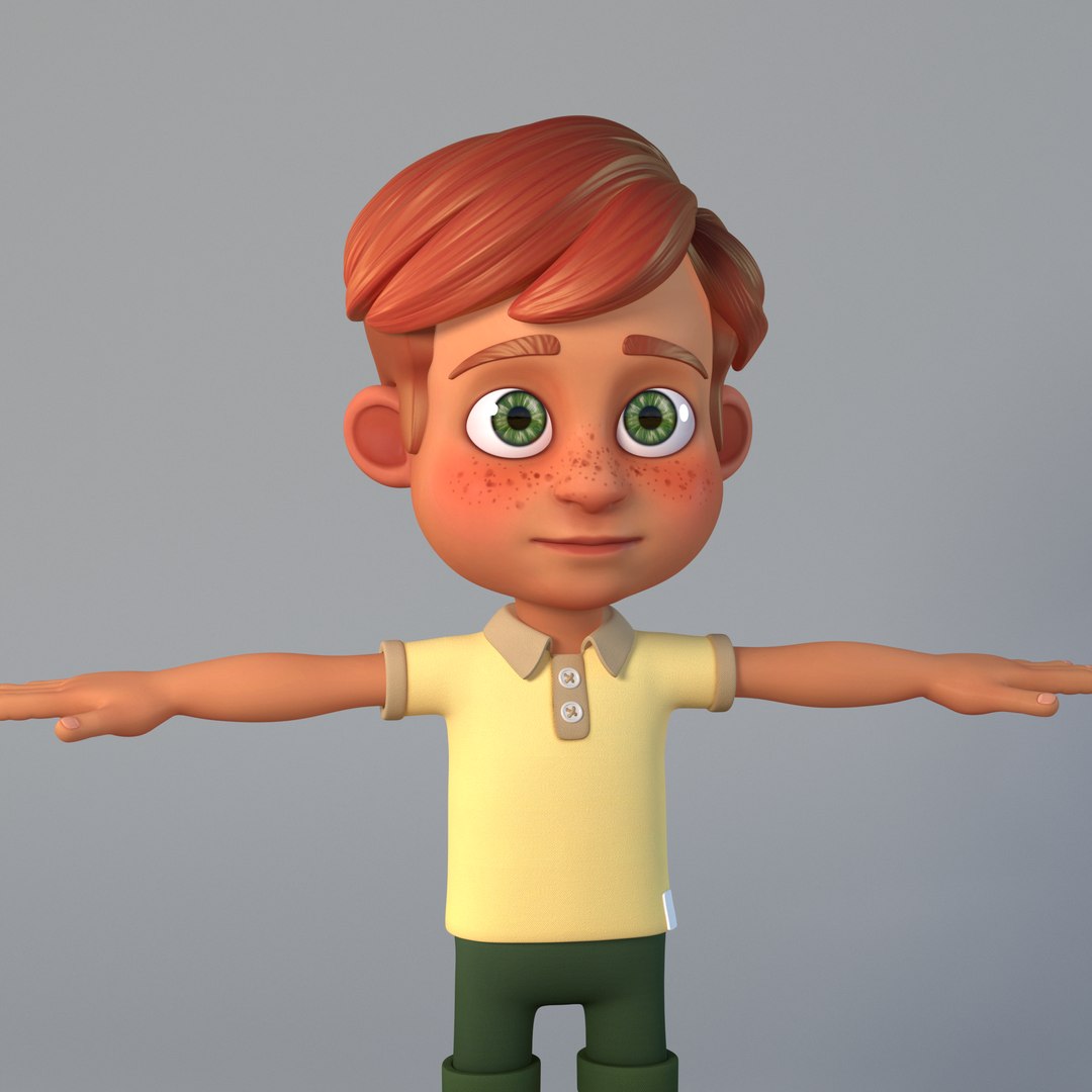 3D Boy Cartoon Model - TurboSquid 1281412