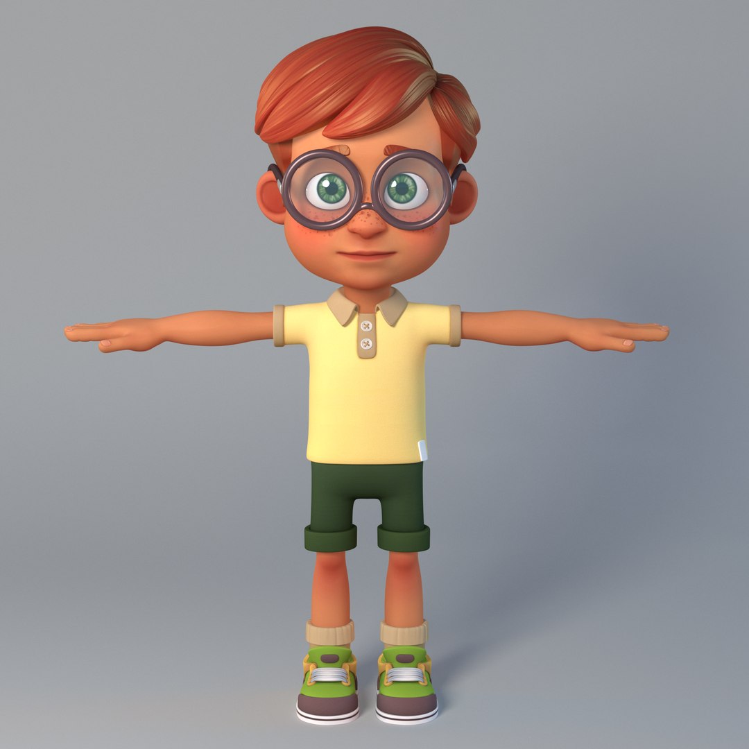 3D Boy Cartoon Model - TurboSquid 1281412