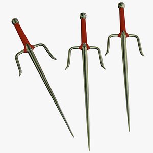 3D Sai LOD set high mid low poly