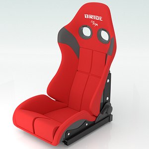 Bride Stradia III Reclining Sport Seat - Red 3D model