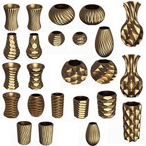 3D Flower Pots Collection 03 model
