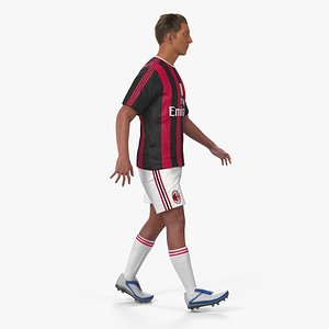 Soccer or Football Player Milan Rigged 3D Model