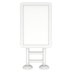 LCD Screen Lightbox Floor Stand. Blank Trade Show Booth.