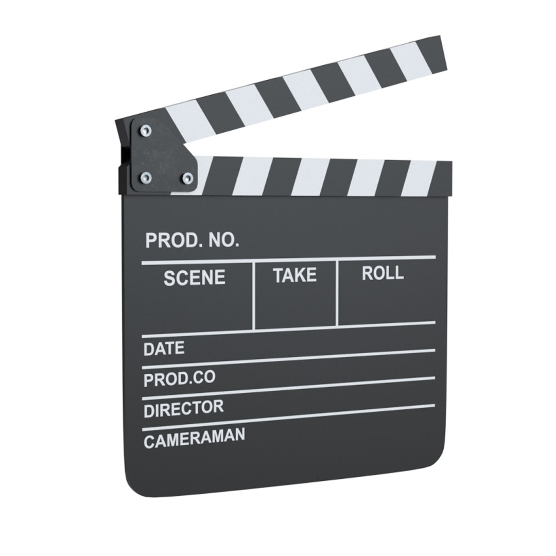 Clapperboard Clapper 3D Model - TurboSquid 1530875