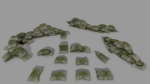 sandbag sand bag 3D