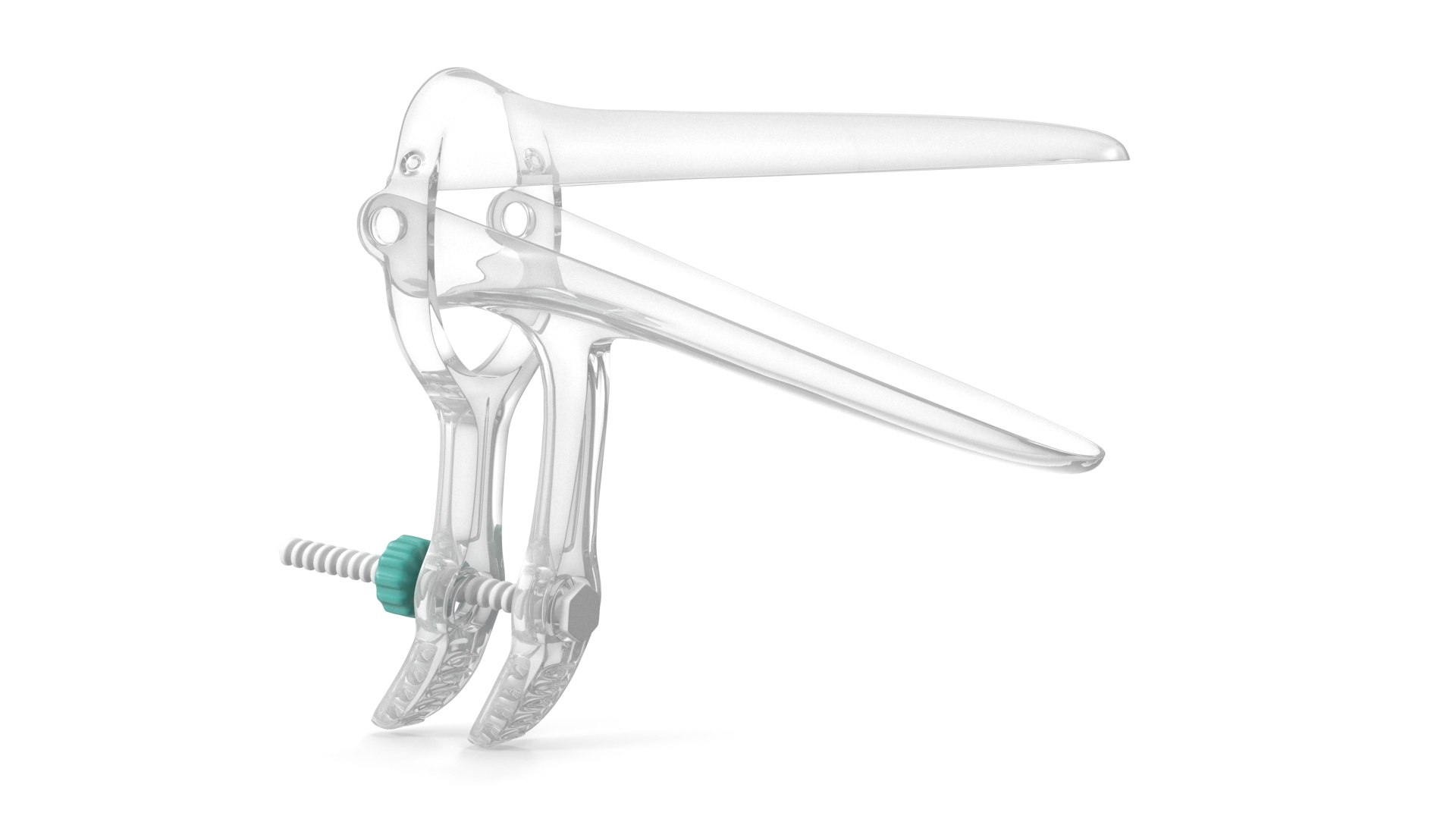 Plastic Vaginal Speculum Green 3D model preview