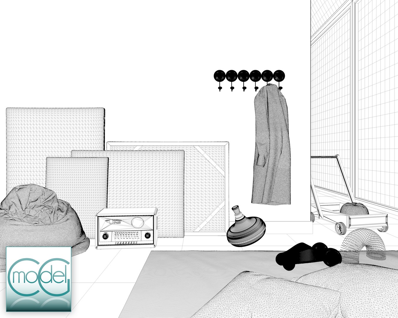 object interior set 3d model