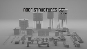 3D model Roof structures set