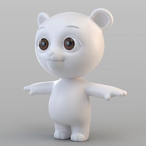 biped bear animation 3D model