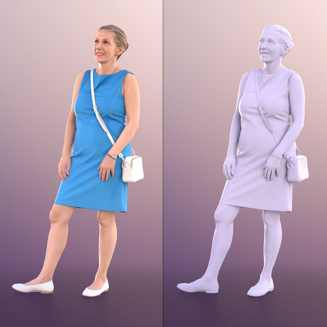 3D Woman Elderly Summer Model - TurboSquid 1710604