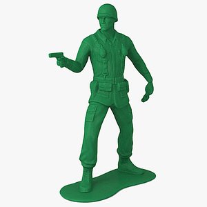 Green Plastic Toy Soldier Binoculars Pistol 3D model
