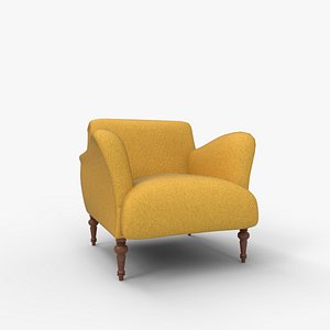 3D Traditional Accent Chair