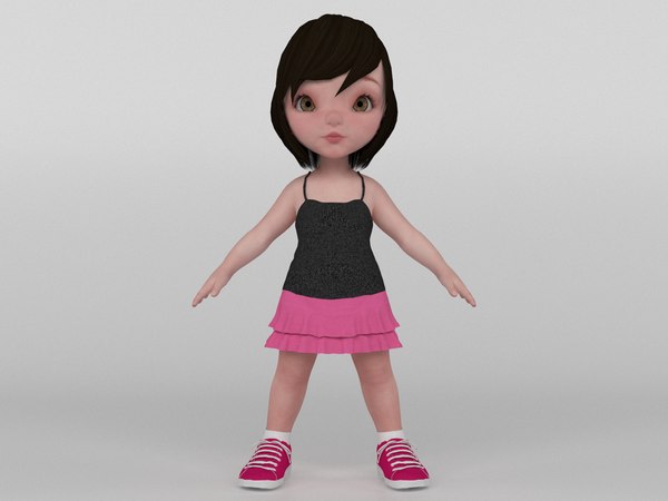 3D Toon Girl - TurboSquid 1766425
