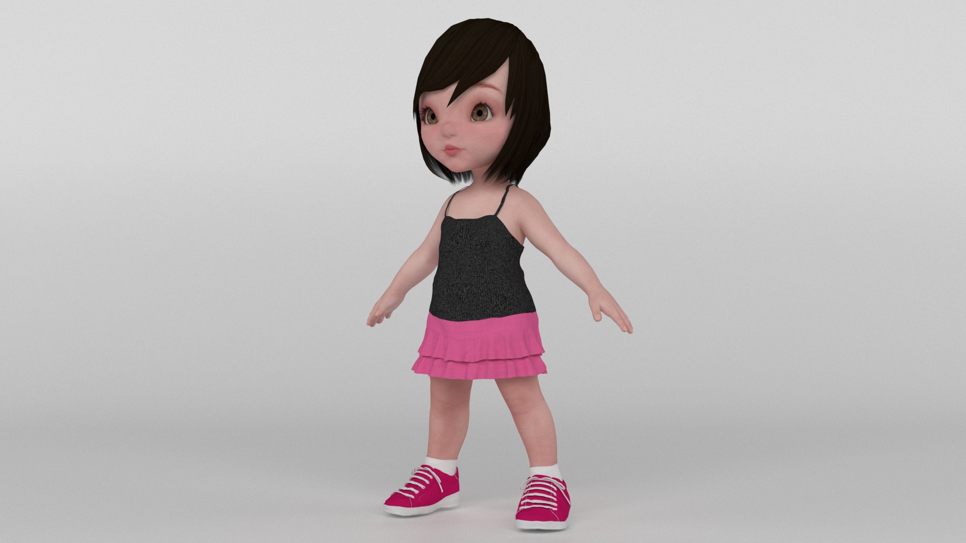 3d Toon Girl Turbosquid 1766425