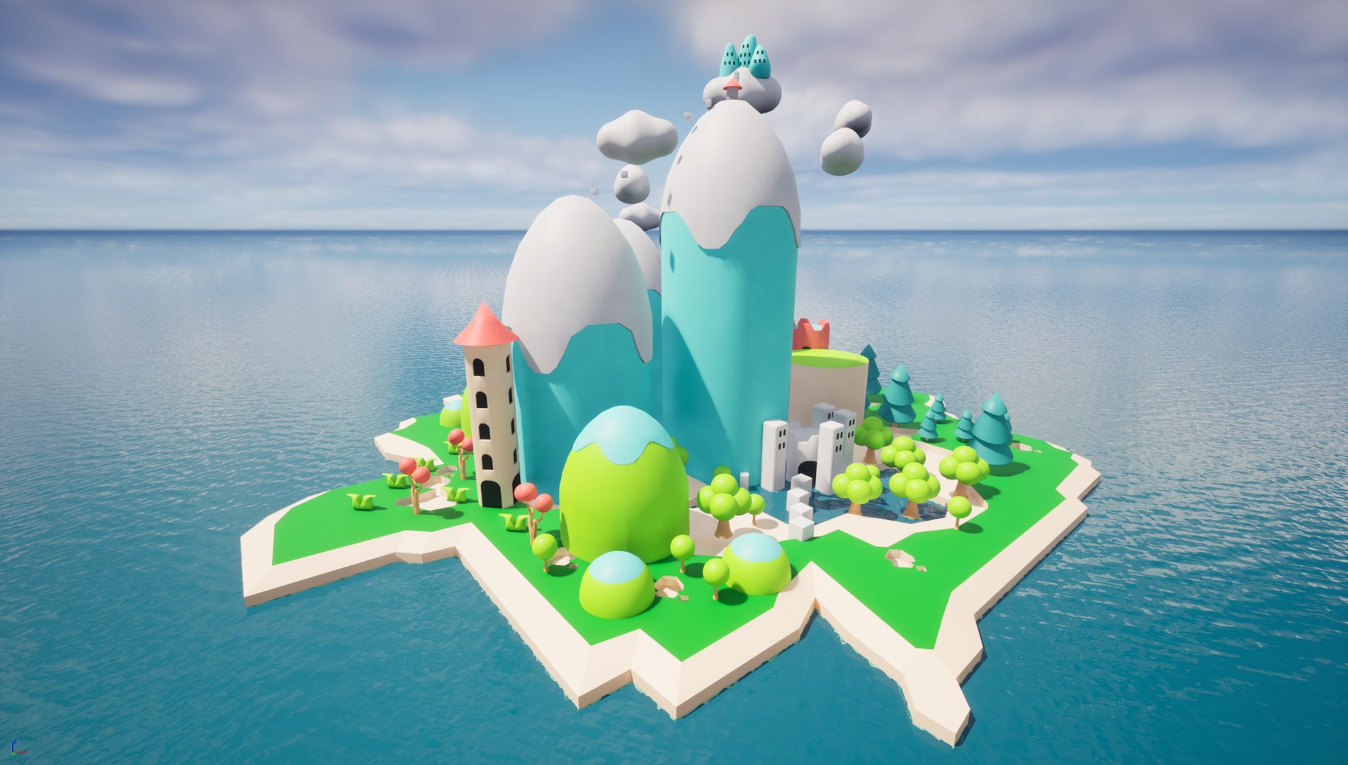 3D Yoshi Island Super Mario World 2 Map - TurboSquid 1844855