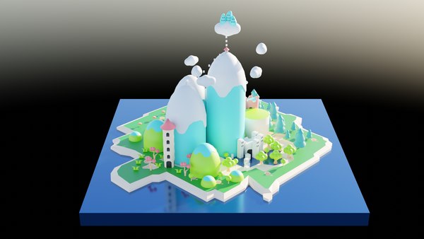 3D Yoshi island Super Mario World 2 Map