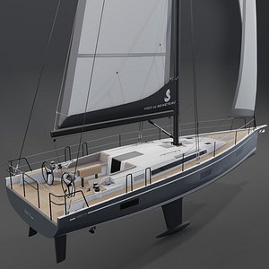 Beneteau First 44 Luxury Yacht 3D model