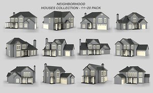 3D Neighborhood Houses Collection 11-20 Pack T2