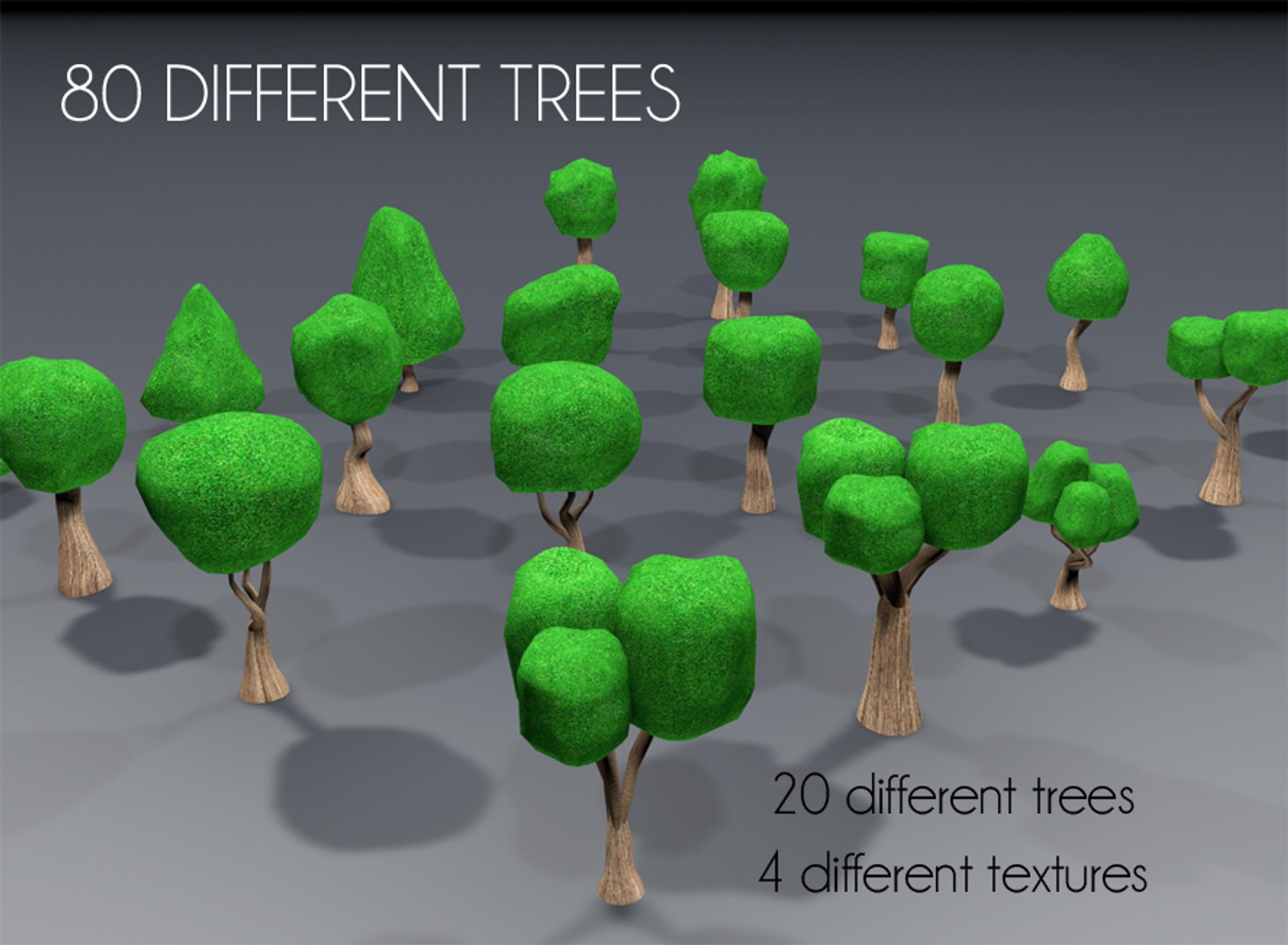 C4d 80 Trees