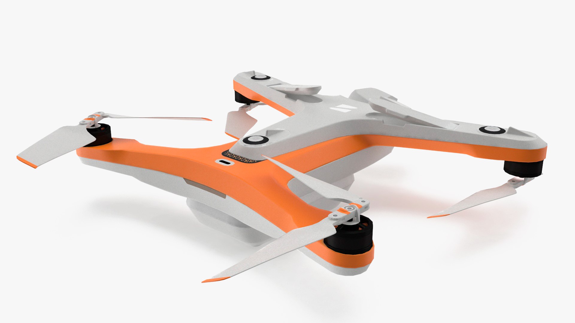 Advanced Drone White Off State Rigged for Cinema 4D 3D model preview