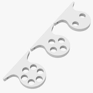 3D model Wall-Mounted Cable  Pipe Routing Bracket