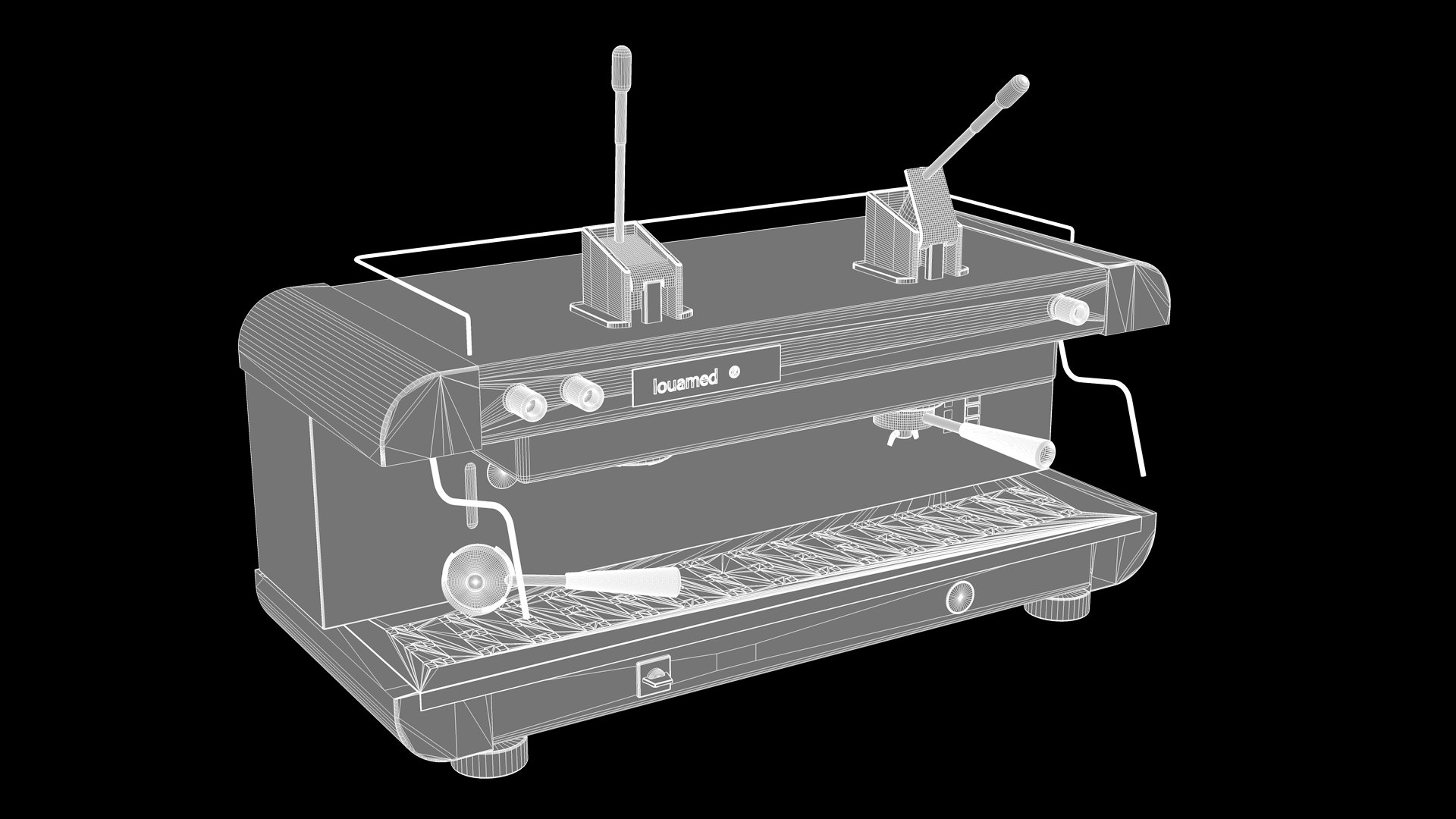 coffee machine two handles model https://p.turbosquid.com/ts-thumb/wo/eaHWIL/xX/wireframe01/png/1632800967/1920x1080/fit_q87/9f776db504b261eec2171bcdb540124c435767be/wireframe01.jpg