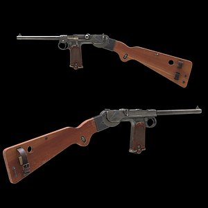 Borchardt C-93 Low Poly