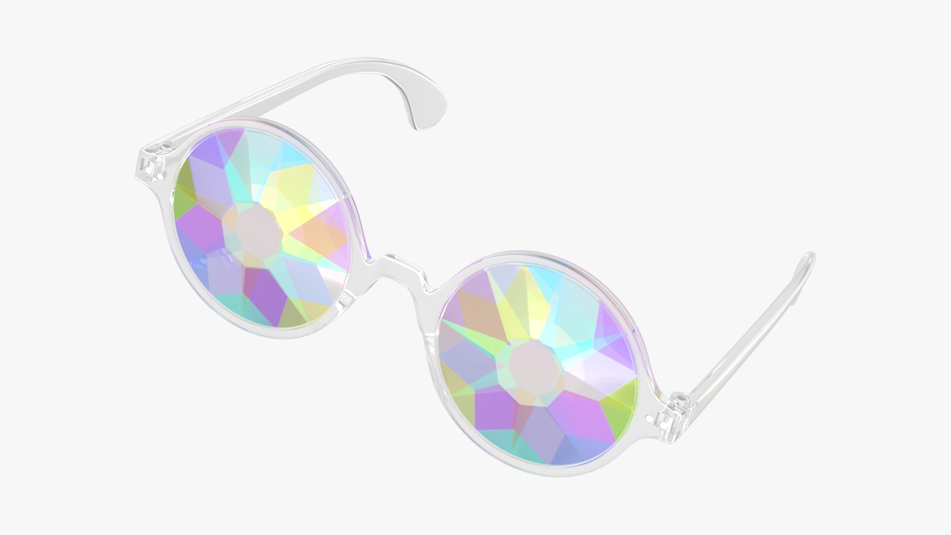 Kaleidoscope Crystal Glasses 3D model preview