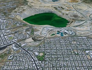 Opencast Mine Silver Bow Creek - Butte Montana USA