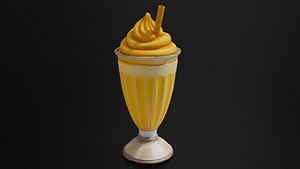 Food Smoothies - Milkshakes Mango Milkshakemax 3D