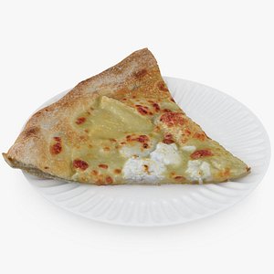 Four Cheese Pizza Slice Plate
