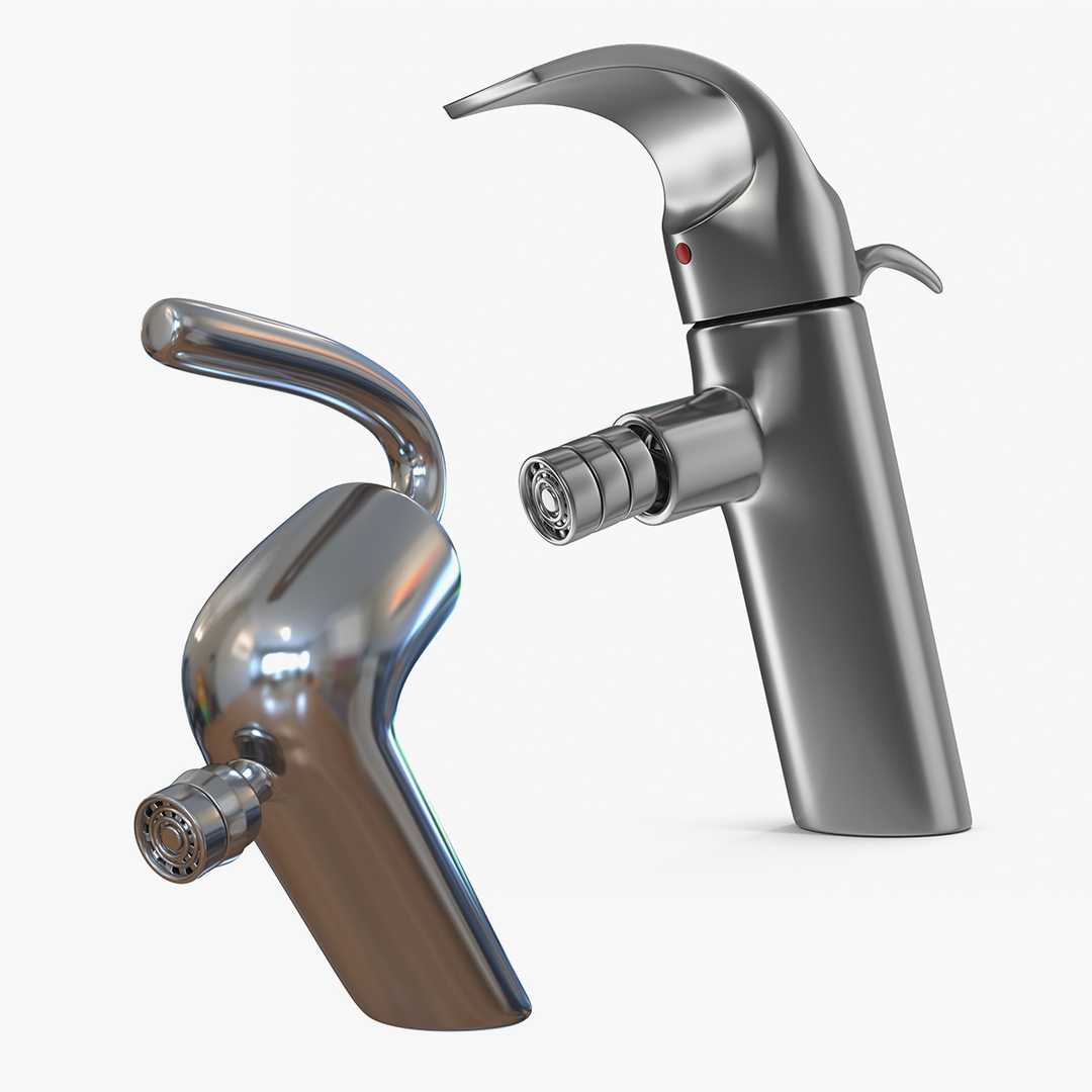Bidet Mixer Taps Collection model TurboSquid 1724911