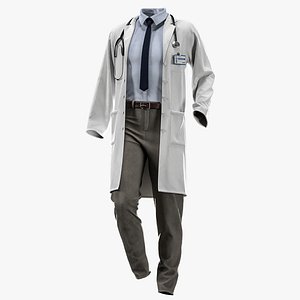 male doctor uniform with texture