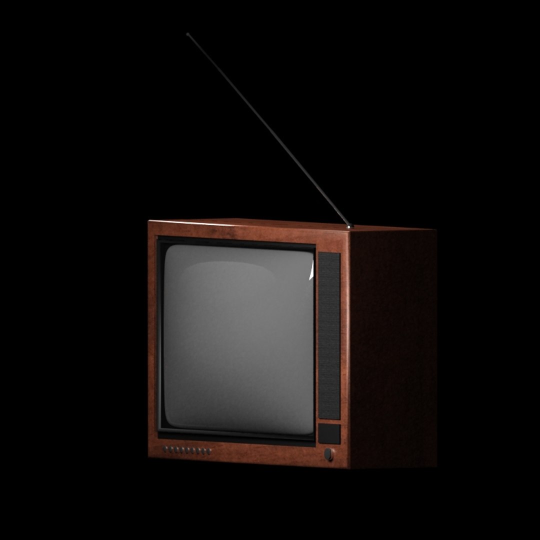 3d model old stylish tv