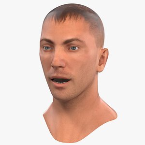 Caucasian Male Head Rigged for Cinema 4D