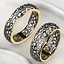 Voronoi Style Wedding Rings 3D print model