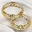 Voronoi Style Wedding Rings 3D print model