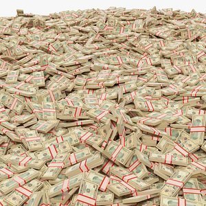 3D model Bunch of Ten Dollar Bills V1